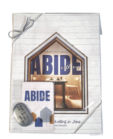 KJV Softcover Devotion Book and Thumb Stone Set - Abide with Me