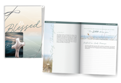 Devotional Journal & Palm Cross Personal Gift Set - Be Blessed