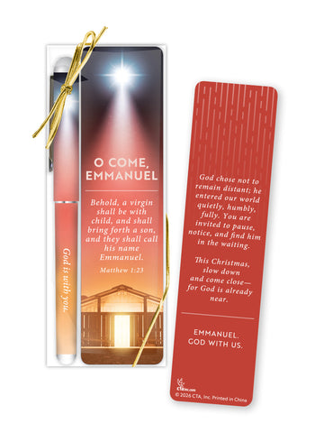 O Come Emmanual Bookmark and Pen Set