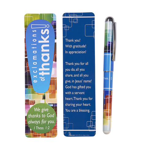 Bookmark & Pen Gift Set - Exclamations of Thanks