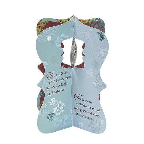 Dimensional Christmas Greeting Card - Embracing the Gift of God's Grace