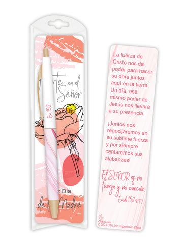 Spanish Mother Bookmark & Pen Gift Set - Strong in the Lord