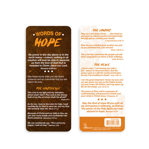 3" x 7" XL Scripture Reference Card - Words of Hope