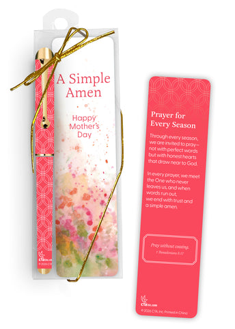 Happy Mother's Day Bookmark & Pen Gift Set - A Simple Amen