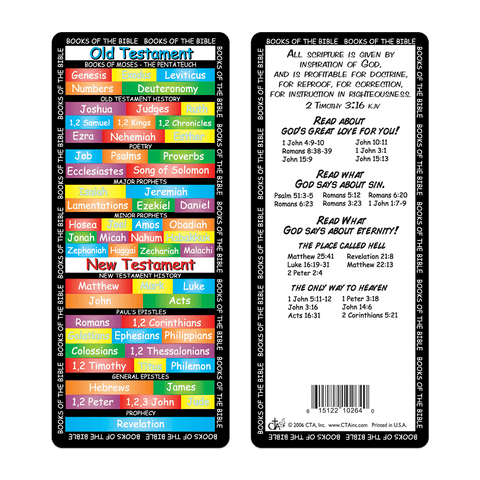 Books of the Bible Jumbo Bookmark - KJV