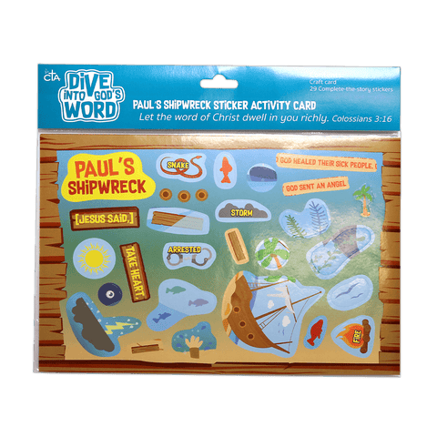 Dive into God's Word Paul's Shipwreck Sticker Scene