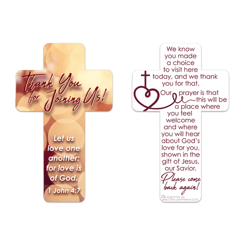 Cross-Shaped Bookmark & Pen Set - Thank You For Joining Us!