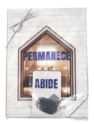 Spanish Softcover Devotion Book and Thumb Stone Set - Abide with Me