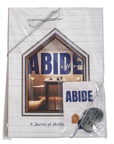 Softcover Devotion Book and Thumb Stone - Abide with Me