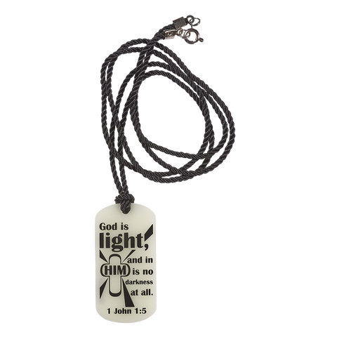 G.L.O.W. Dog Tag Necklace w/Black Cord