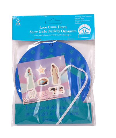Snow Globe Nativity Ornament - Love Came Down