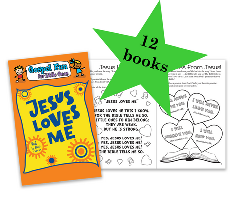 12 Pack Gospel Fun Books - Jesus Loves Me