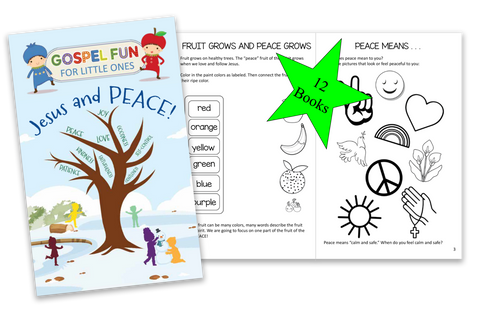 12 Pack Gospel Fun for Little Ones Book -  Jesus & Peace