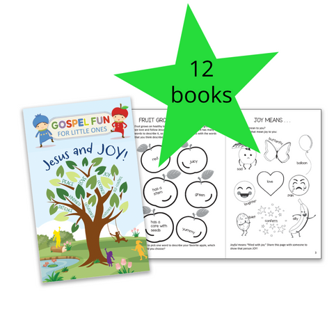 12-Pack Gospel Fun for Little Ones Activity Book - Jesus and JOY