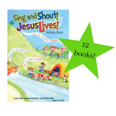 12 Pack Activity Books - Sing and Shout! Jesus Lives!