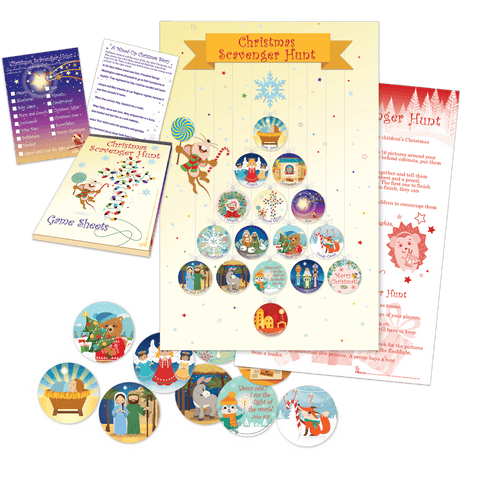 Christmas Scavenger Hunt Game - Fa La La La Lights