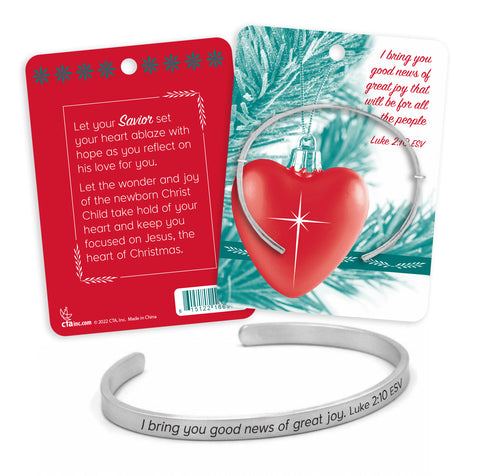 Cuff Bracelet - Jesus, The Heart of Christmas