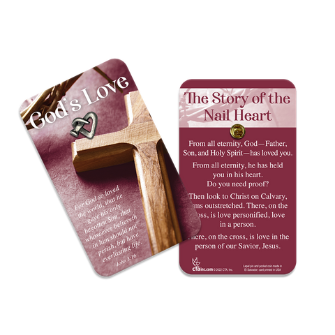 Lapel Pin & Inspirational Card Set - God's Love