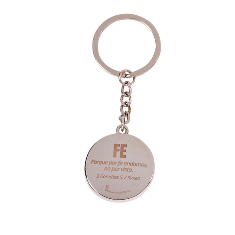 Spanish Compass Key Chain - Living by Faith