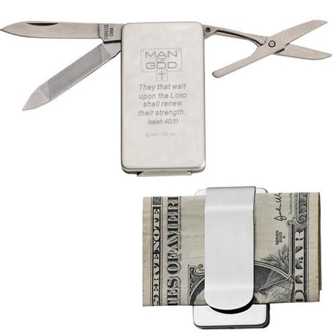 Man of God Money Clip with Tools