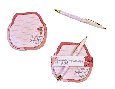 Notepad & Pen Set- Strong in the Lord