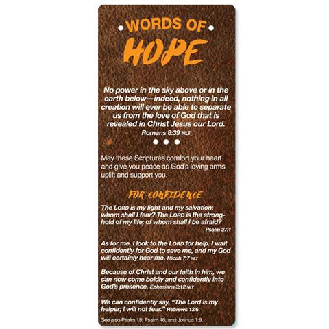 Words of Hope Bible Reference Card