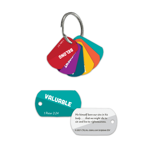 Youth Bible Encouragement Key Chain